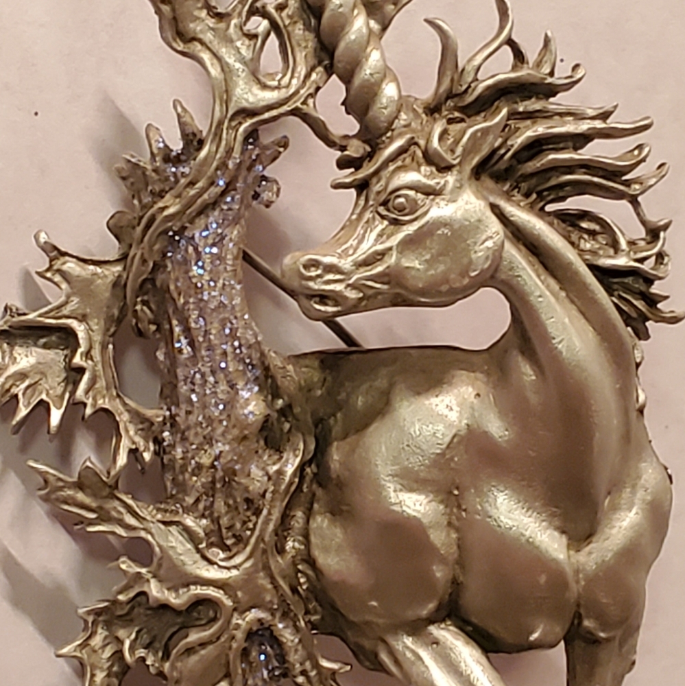 Vintage JJ unicorn broach